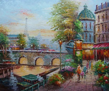 150の主題の芸術作品 Painting - yxj038fB 印象派パリの風景